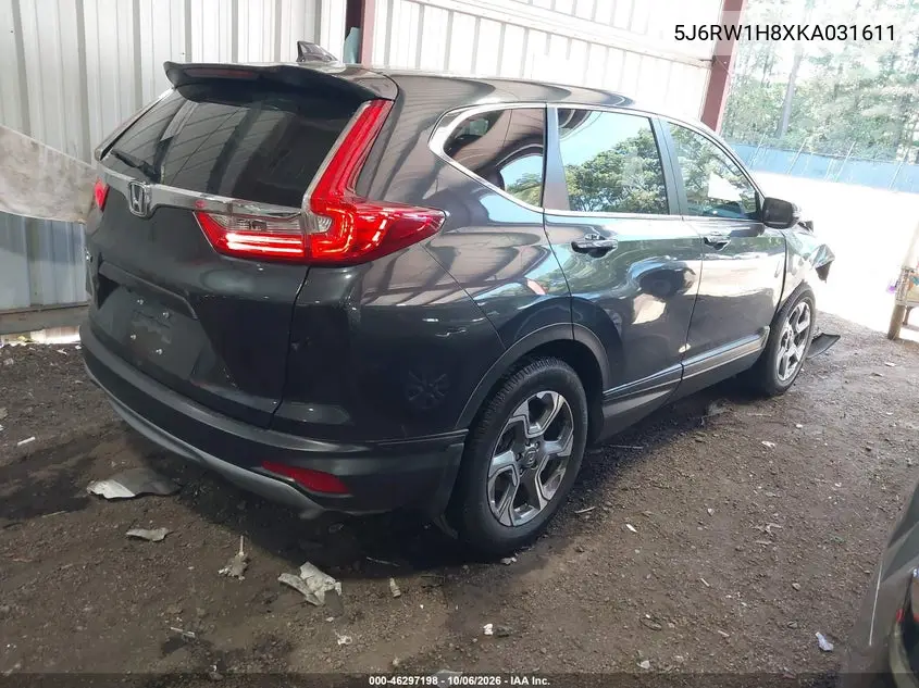 2019 HONDA CR-V VIN 5J6RW1H8XKA031611 — фото 4