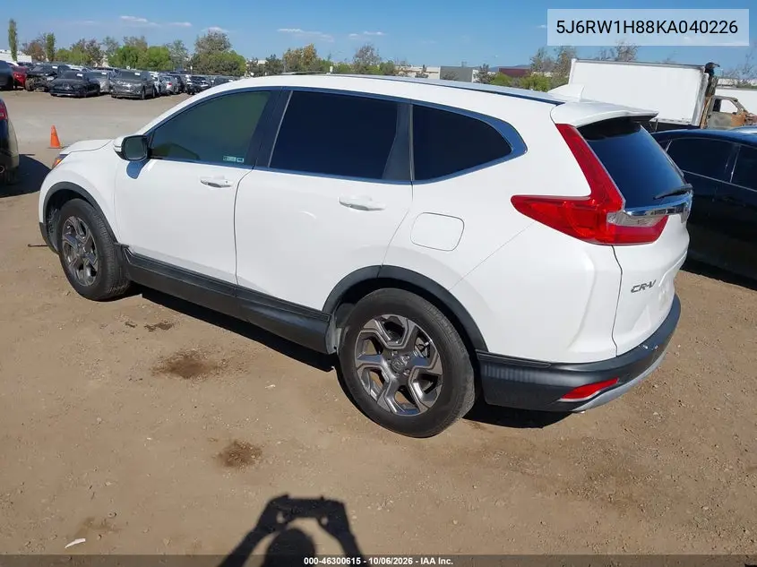 2019 HONDA CR-V VIN 5J6RW1H88KA040226 — фото 3