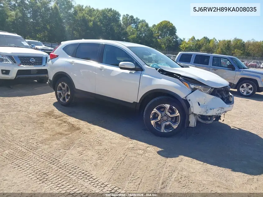 HONDA CR-V 2019, VIN 5J6RW2H89KA008035
