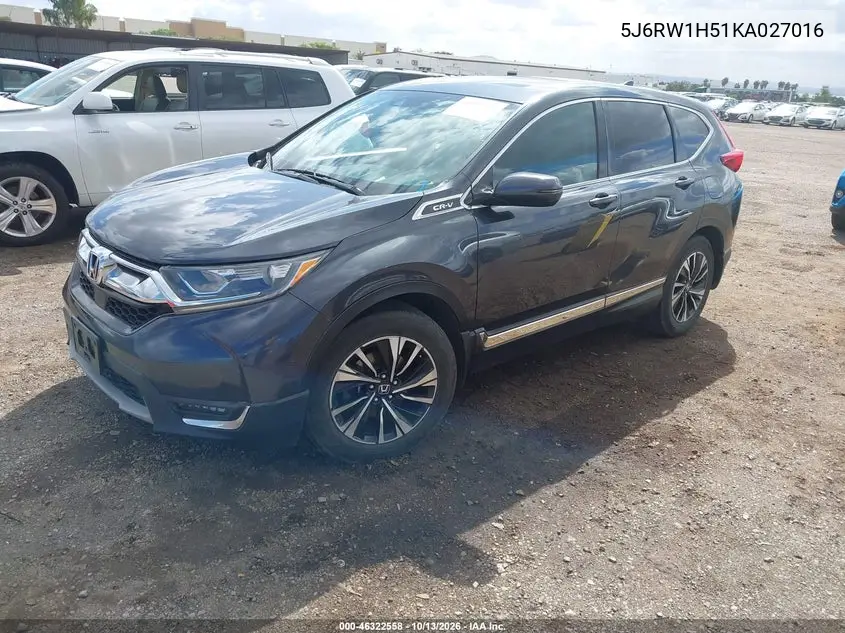 2019 HONDA CR-V VIN 5J6RW1H51KA027016 — фото 2