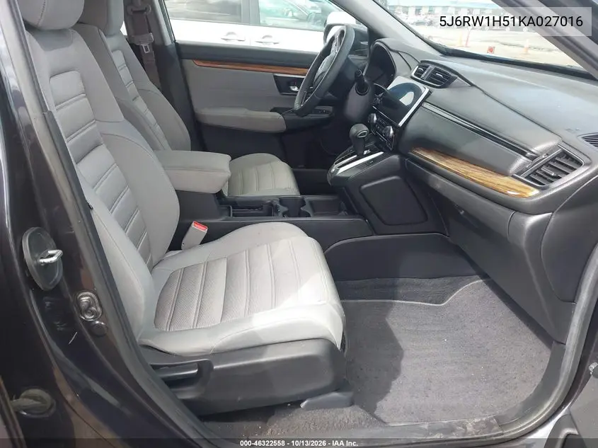 2019 HONDA CR-V VIN 5J6RW1H51KA027016 — фото 5