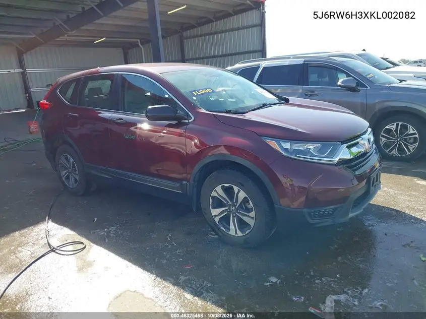 HONDA CR-V 2019, VIN 5J6RW6H3XKL002082