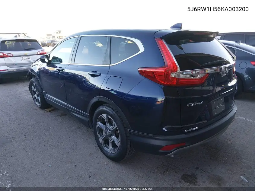 2019 HONDA CR-V VIN 5J6RW1H56KA003200 — фото 3
