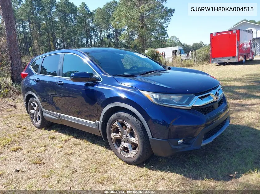 HONDA CR-V 2019, VIN 5J6RW1H80KA004515