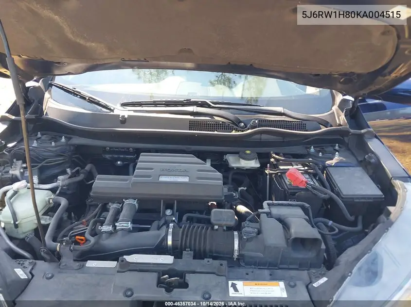 2019 HONDA CR-V VIN 5J6RW1H80KA004515 — фото 10