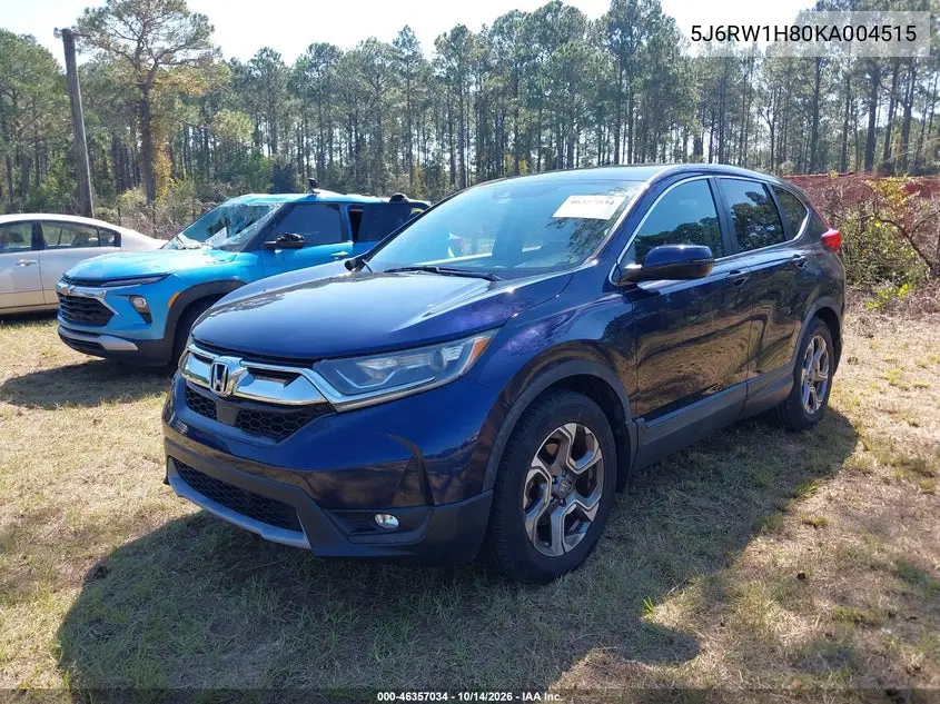 2019 HONDA CR-V VIN 5J6RW1H80KA004515 — фото 2