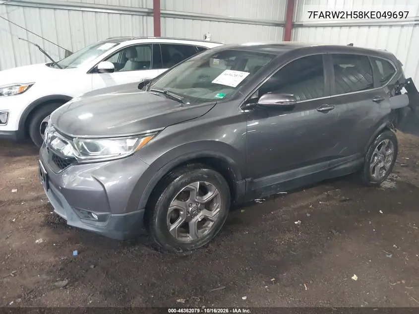2019 HONDA CR-V VIN 7FARW2H58KE049697 — фото 2