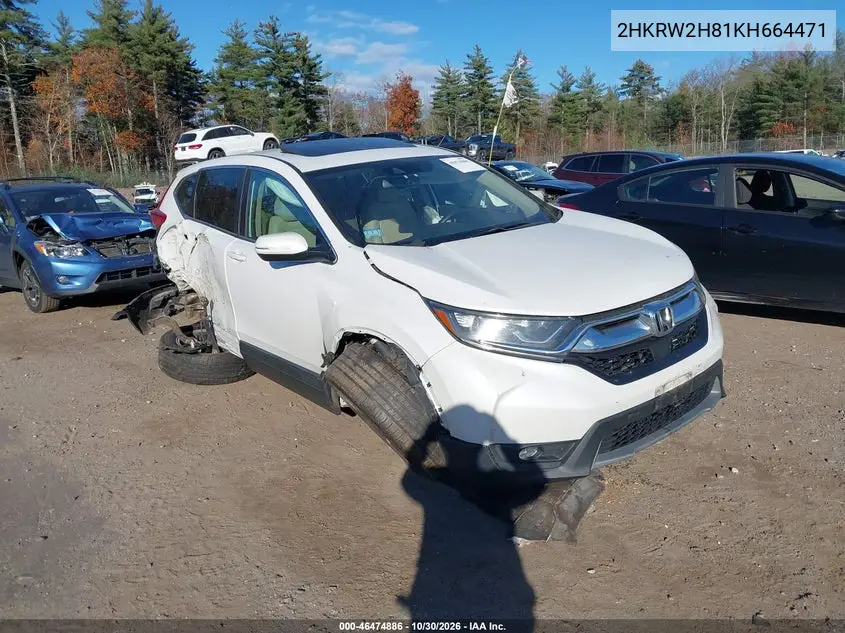 HONDA CR-V 2019, VIN 2HKRW2H81KH664471