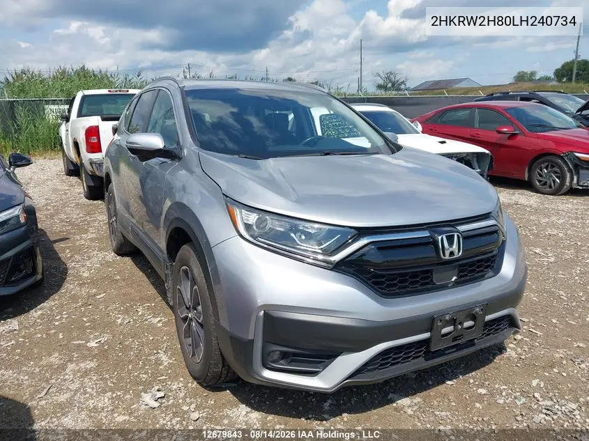 HONDA CR-V 2020, VIN 2HKRW2H80LH240734