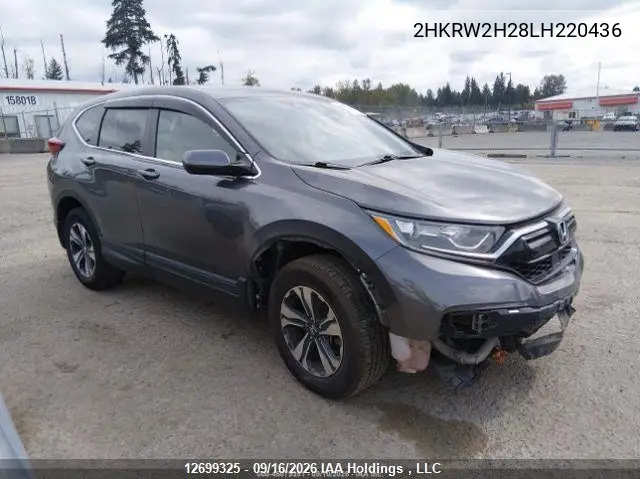 HONDA CR-V 2020, VIN 2HKRW2H28LH220436