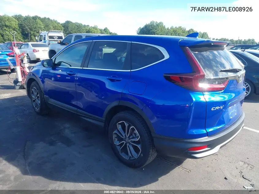 2020 HONDA CR-V VIN 7FARW2H87LE008926 — фото 3