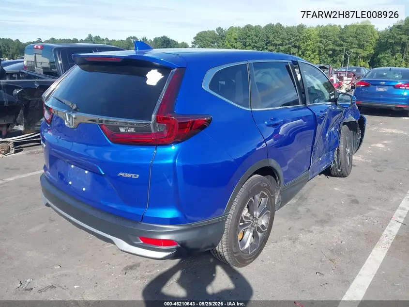 2020 HONDA CR-V VIN 7FARW2H87LE008926 — фото 4