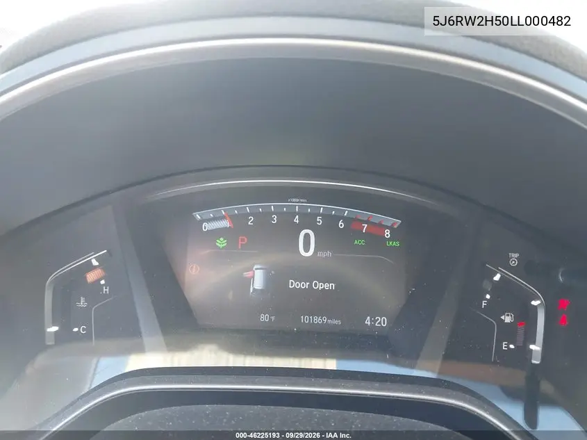 2020 HONDA CR-V VIN 5J6RW2H50LL000482 — фото 7