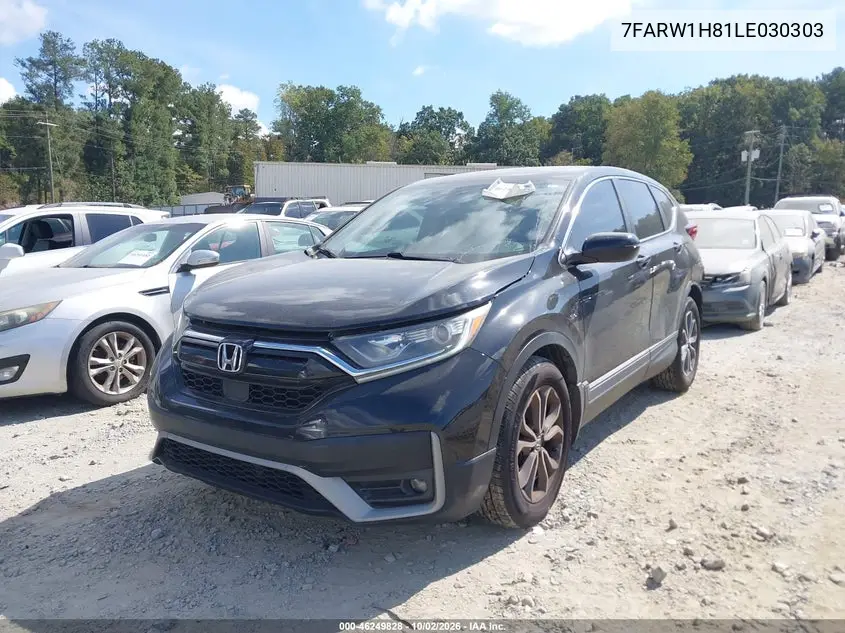 2020 HONDA CR-V VIN 7FARW1H81LE030303 — фото 2