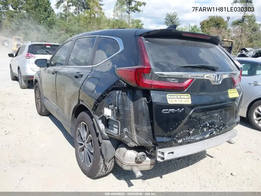 2020 HONDA CR-V VIN 7FARW1H81LE030303 — фото 3