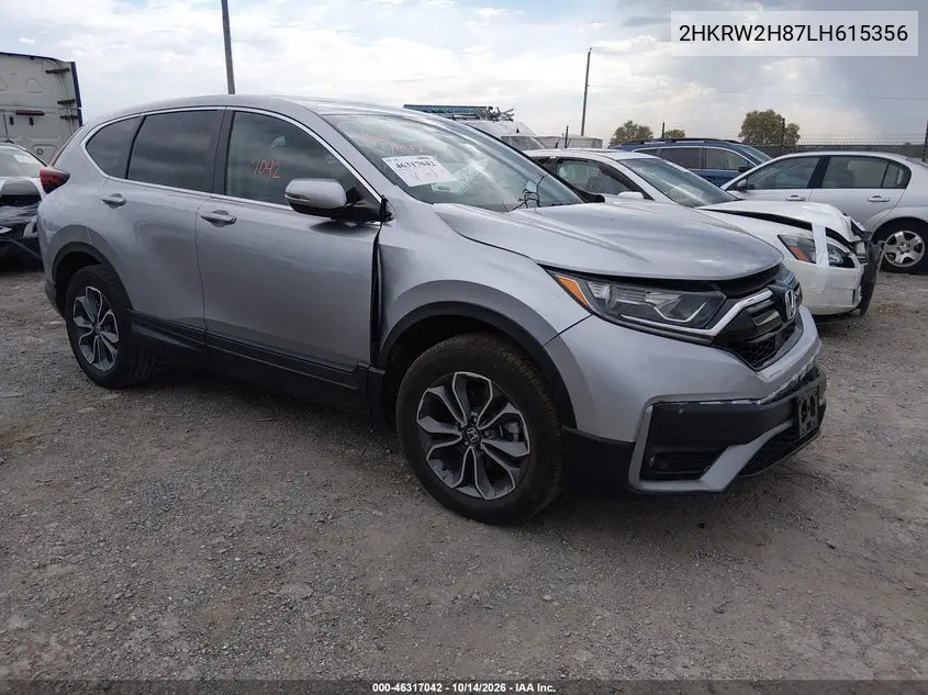 HONDA CR-V 2020, VIN 2HKRW2H87LH615356