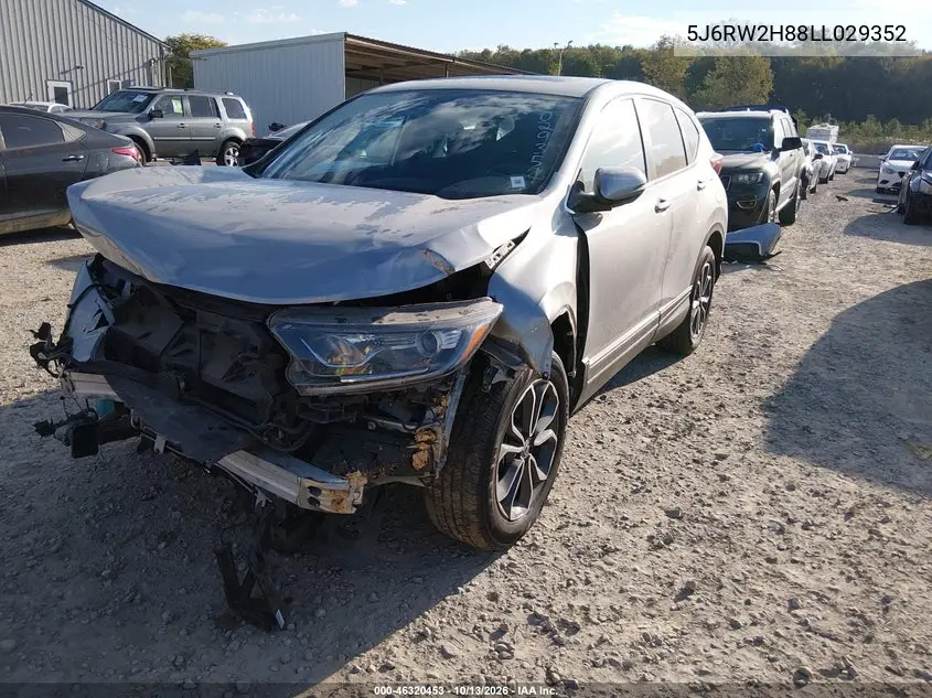 2020 HONDA CR-V VIN 5J6RW2H88LL029352 — фото 2