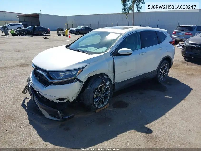 2020 HONDA CR-V VIN 5J6RW2H50LA003247 — фото 2