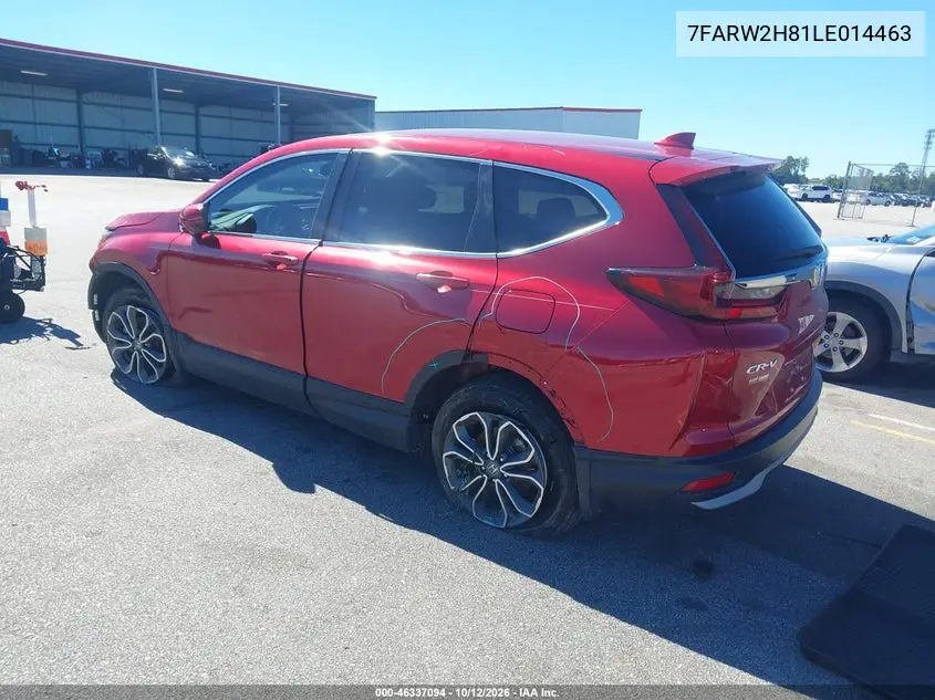 2020 HONDA CR-V VIN 7FARW2H81LE014463 — фото 3