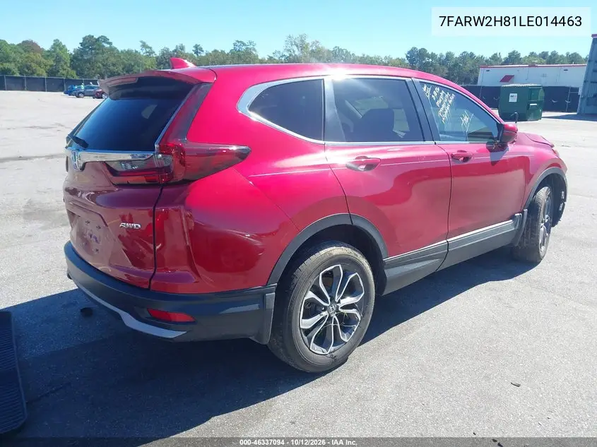 2020 HONDA CR-V VIN 7FARW2H81LE014463 — фото 4