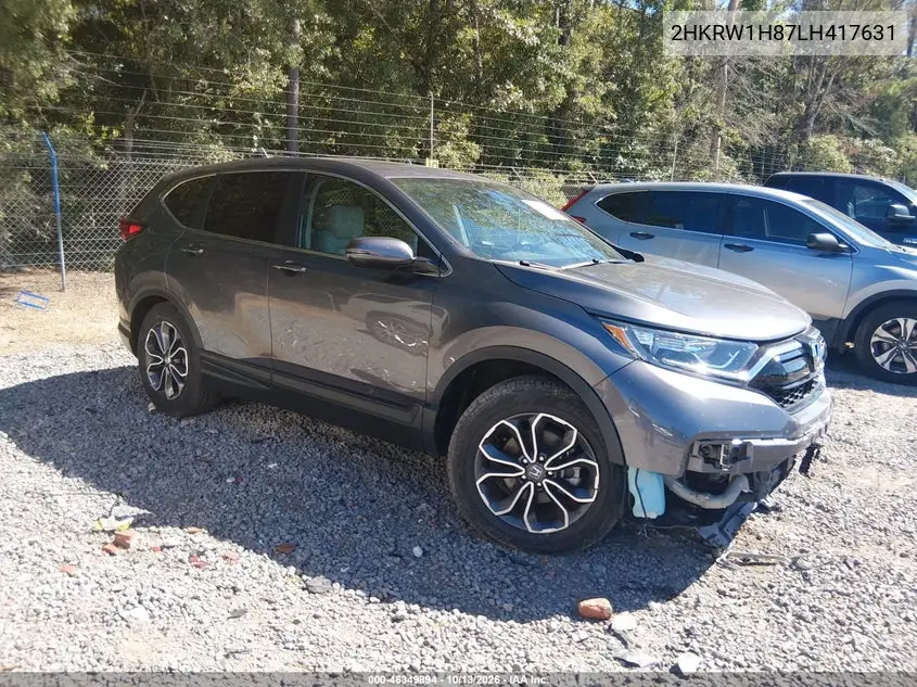 HONDA CR-V 2020, VIN 2HKRW1H87LH417631