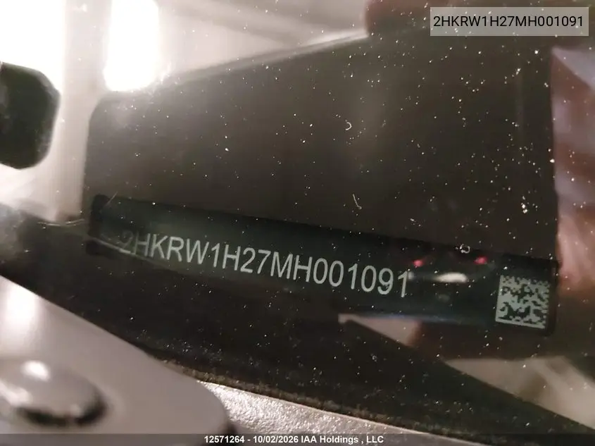 2021 HONDA CR-V VIN 2HKRW1H27MH001091 — фото 17