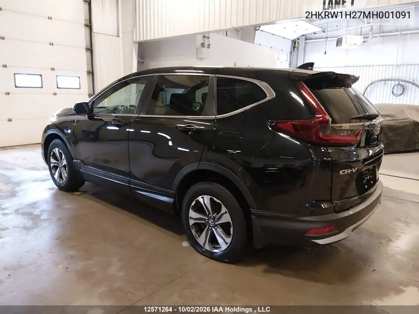 2021 HONDA CR-V VIN 2HKRW1H27MH001091 — фото 3