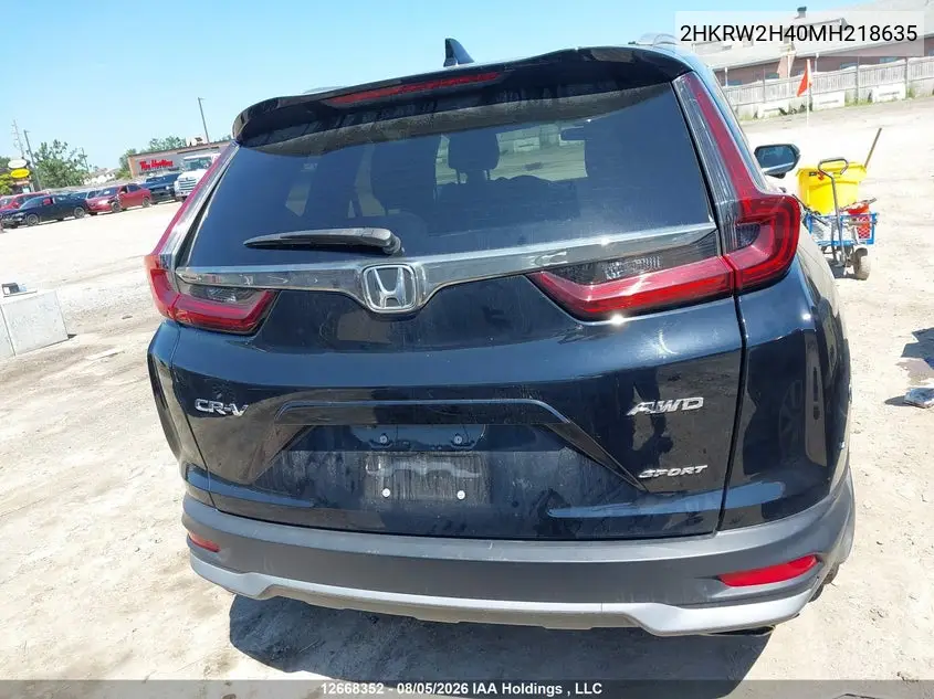 2021 HONDA CR-V VIN 2HKRW2H40MH218635 — фото 15