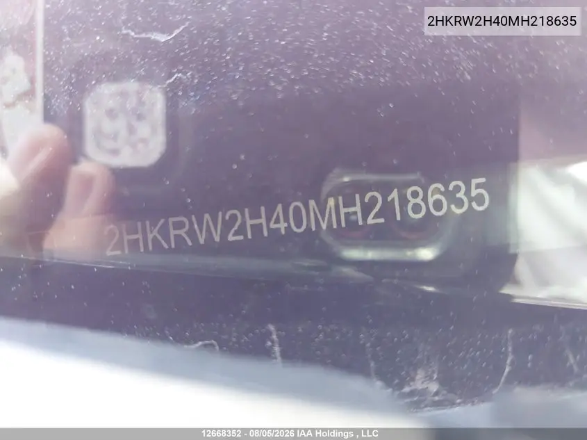 2021 HONDA CR-V VIN 2HKRW2H40MH218635 — фото 18
