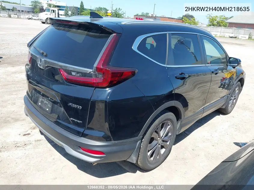 2021 HONDA CR-V VIN 2HKRW2H40MH218635 — фото 4