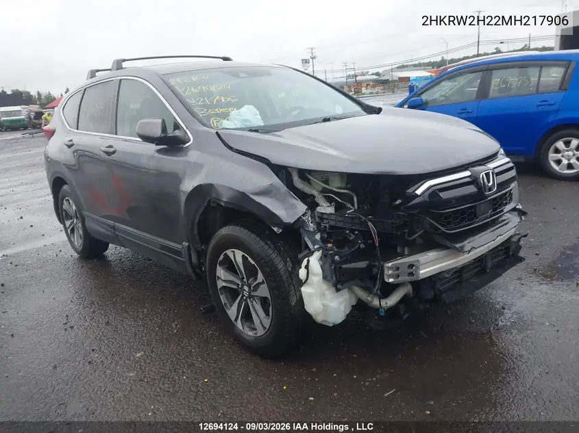 HONDA CR-V 2021, VIN 2HKRW2H22MH217906