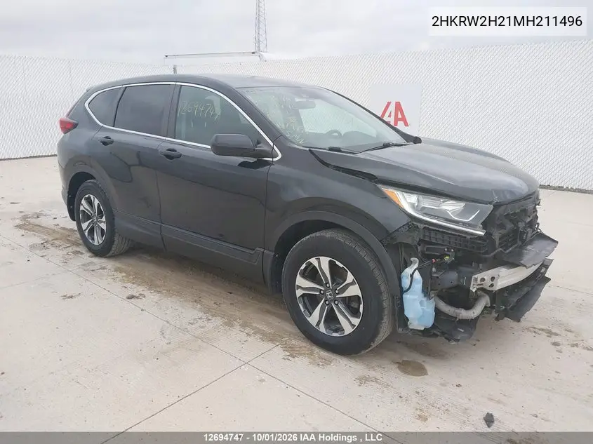 HONDA CR-V 2021, VIN 2HKRW2H21MH211496