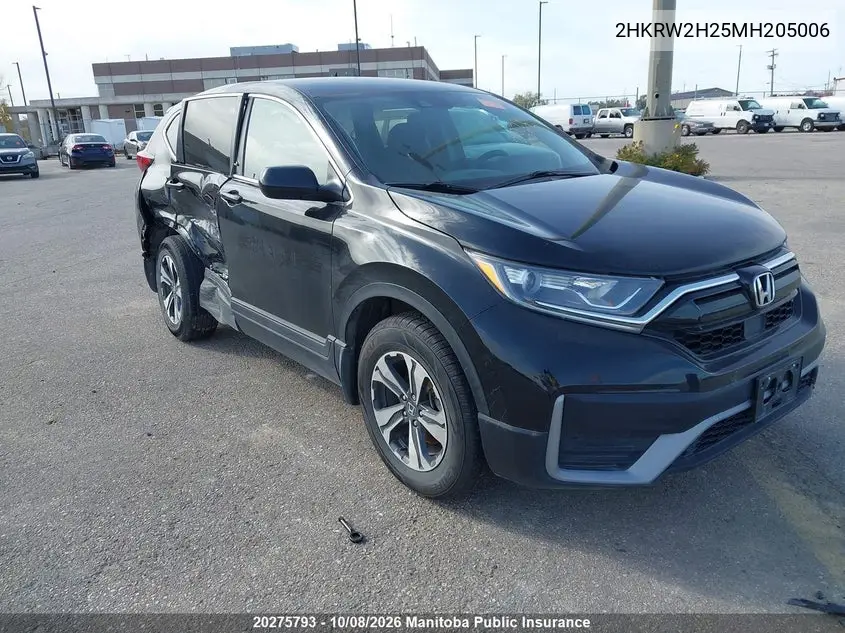 HONDA CR-V 2021, VIN 2HKRW2H25MH205006