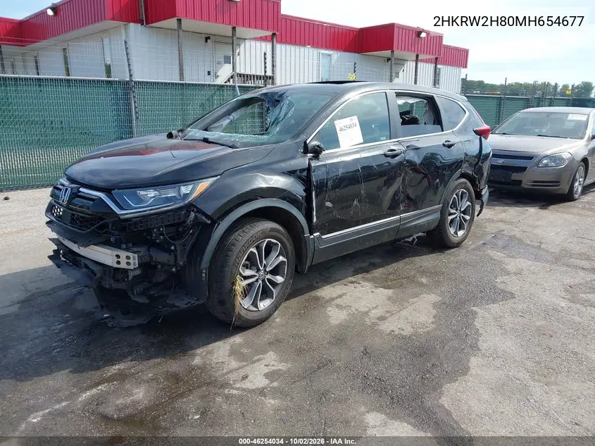 2021 HONDA CR-V VIN 2HKRW2H80MH654677 — фото 2
