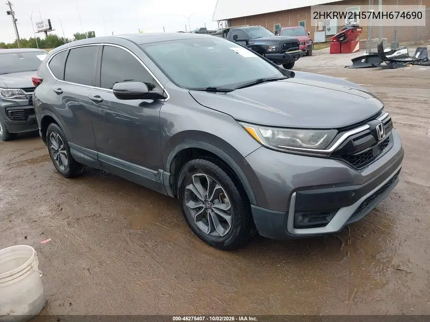 HONDA CR-V 2021, VIN 2HKRW2H57MH674690