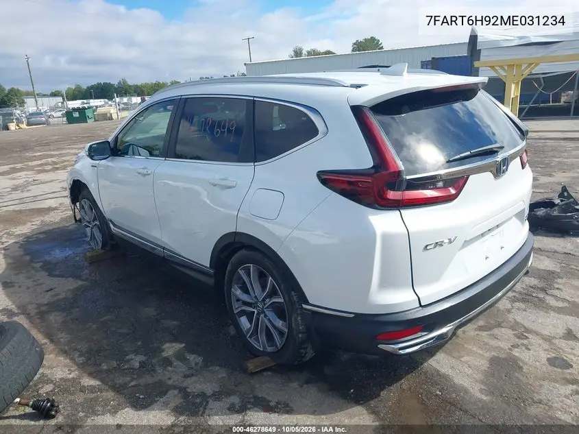 2021 HONDA CR-V VIN 7FART6H92ME031234 — фото 3