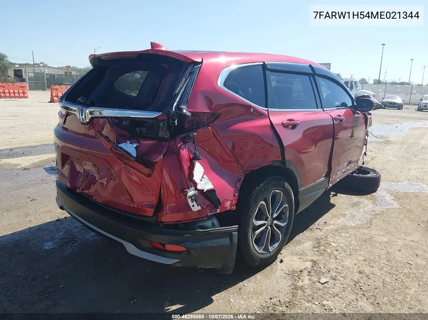2021 HONDA CR-V VIN 7FARW1H54ME021344 — фото 4