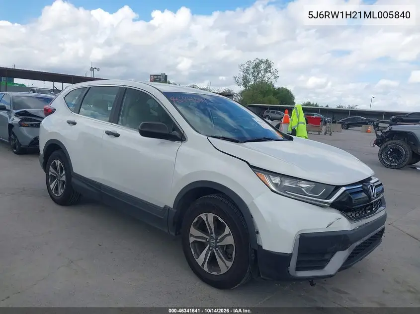 HONDA CR-V 2021, VIN 5J6RW1H21ML005840