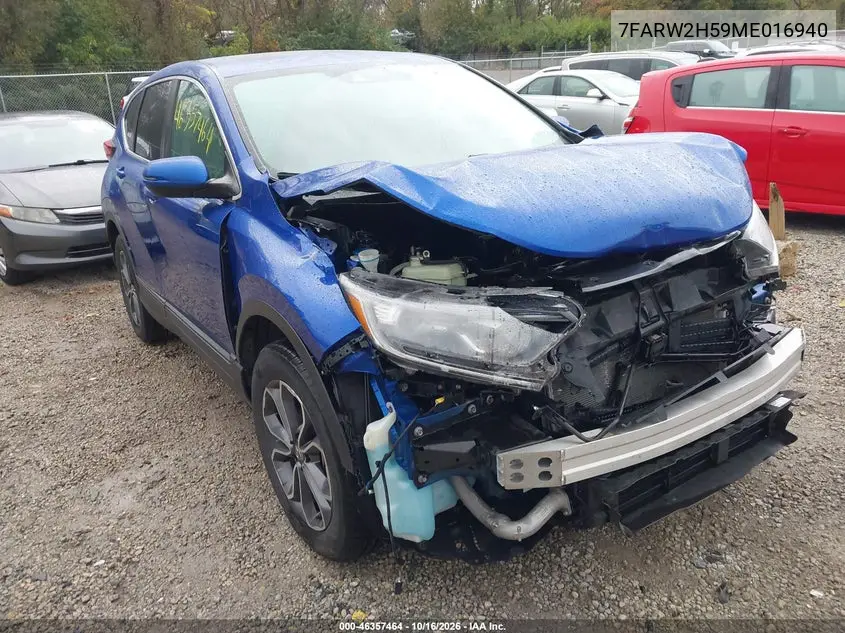 HONDA CR-V 2021, VIN 7FARW2H59ME016940