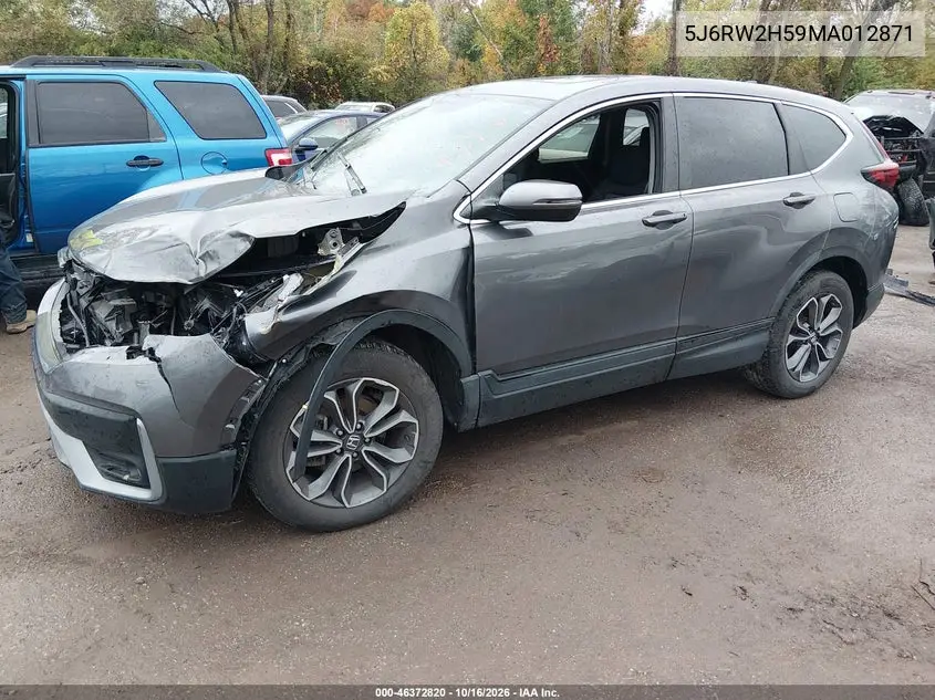 2021 HONDA CR-V VIN 5J6RW2H59MA012871 — фото 2