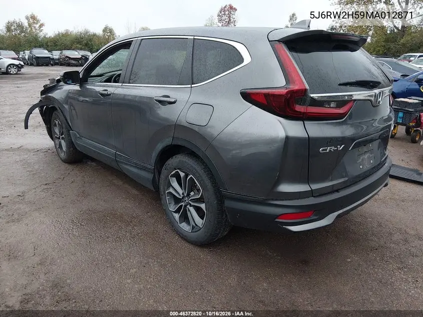 2021 HONDA CR-V VIN 5J6RW2H59MA012871 — фото 3
