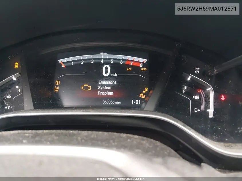 2021 HONDA CR-V VIN 5J6RW2H59MA012871 — фото 7