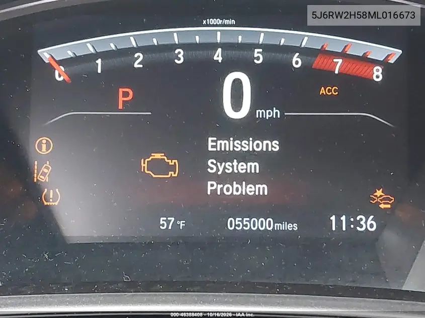 2021 HONDA CR-V VIN 5J6RW2H58ML016673 — фото 15