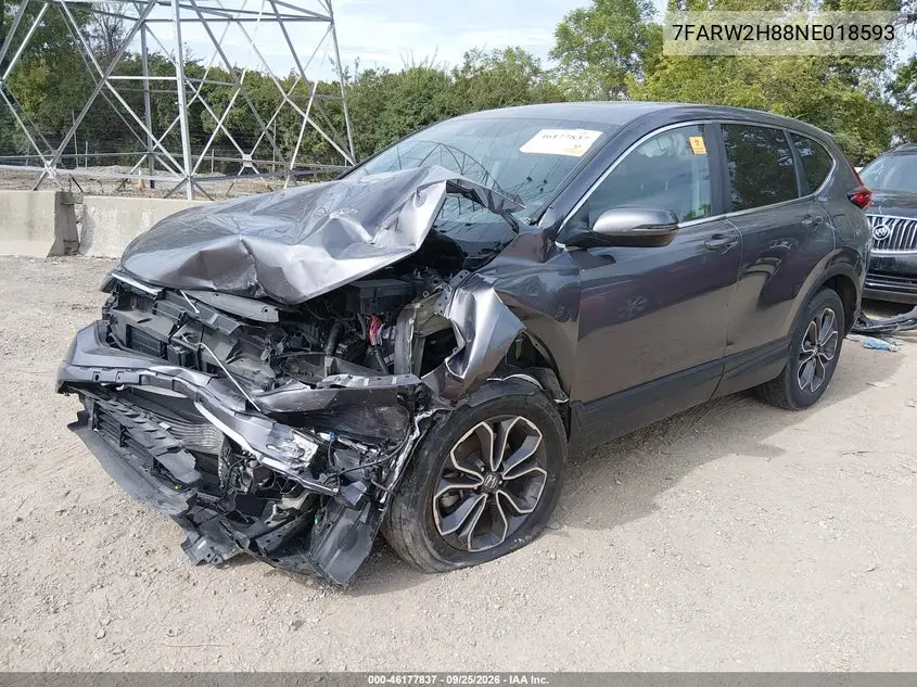 2022 HONDA CR-V VIN 7FARW2H88NE018593 — фото 2
