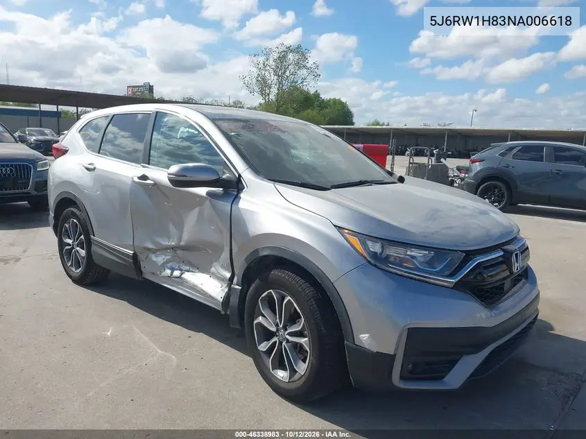 HONDA CR-V 2022, VIN 5J6RW1H83NA006618