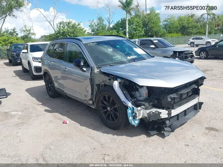 HONDA CR-V 2023, VIN 7FARS5H55PE007380