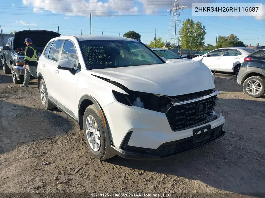 HONDA CR-V 2024, VIN 2HKRS4H26RH116687