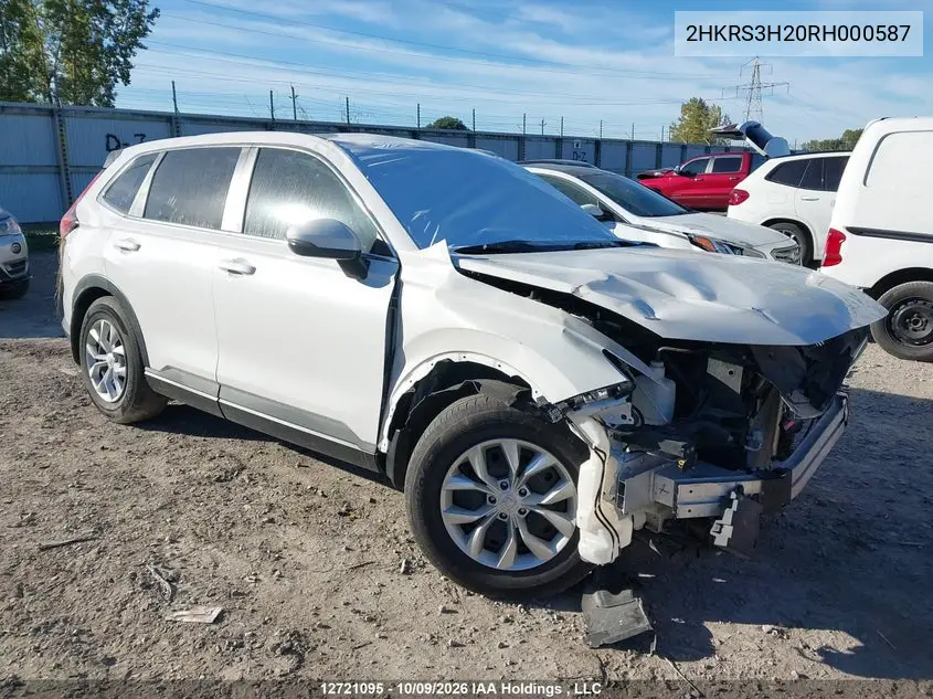 HONDA CR-V 2024, VIN 2HKRS3H20RH000587