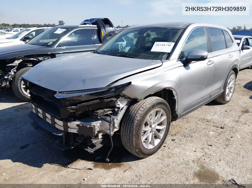 2024 HONDA CR-V VIN 2HKRS3H72RH309859 — фото 2