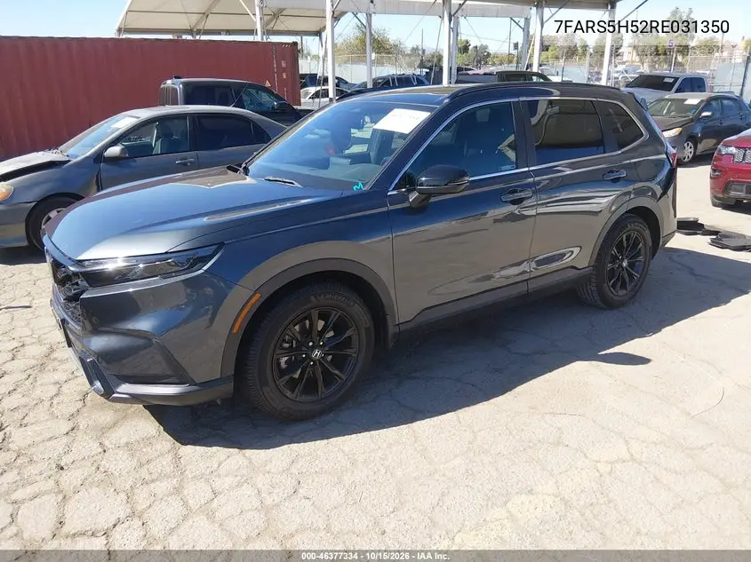 2024 HONDA CR-V VIN 7FARS5H52RE031350 — фото 2